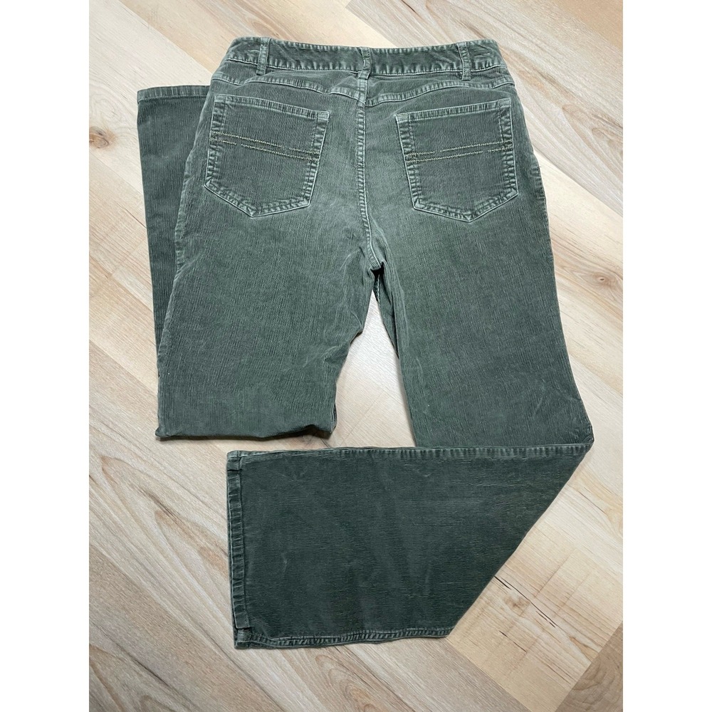 J Jill Olive Green Corduroy Pants Womens 6P Wide Leg High Rise Stretch - Picture 5 of 10